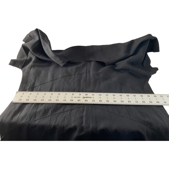 Zara Woman's Dress Size‎ 2X Black V-Neck Short Sleeve Asymmetrical Hem - Picture 5 of 9